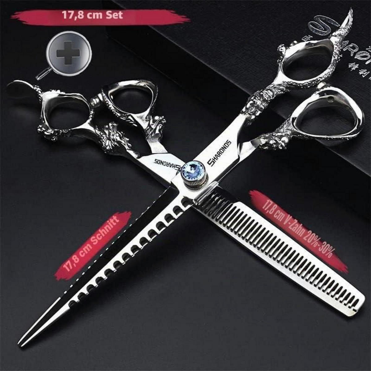FRISEURSCHEREN Set 6 Zoll JP440c Edelstahl Präzises Schneiden Ergonomisch - Silberfarben, Metall (6/1.5/22cm)