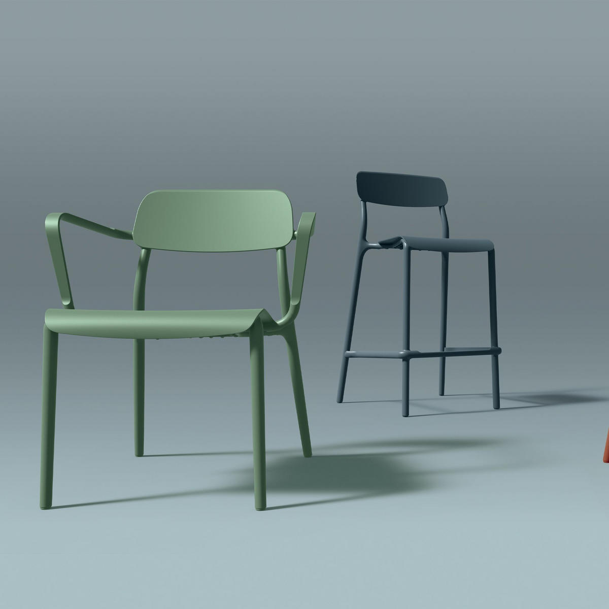 GARTENMÖBEL-SET GALIO, 4-tlg - Grün, Kunststoff - KONSIMO®