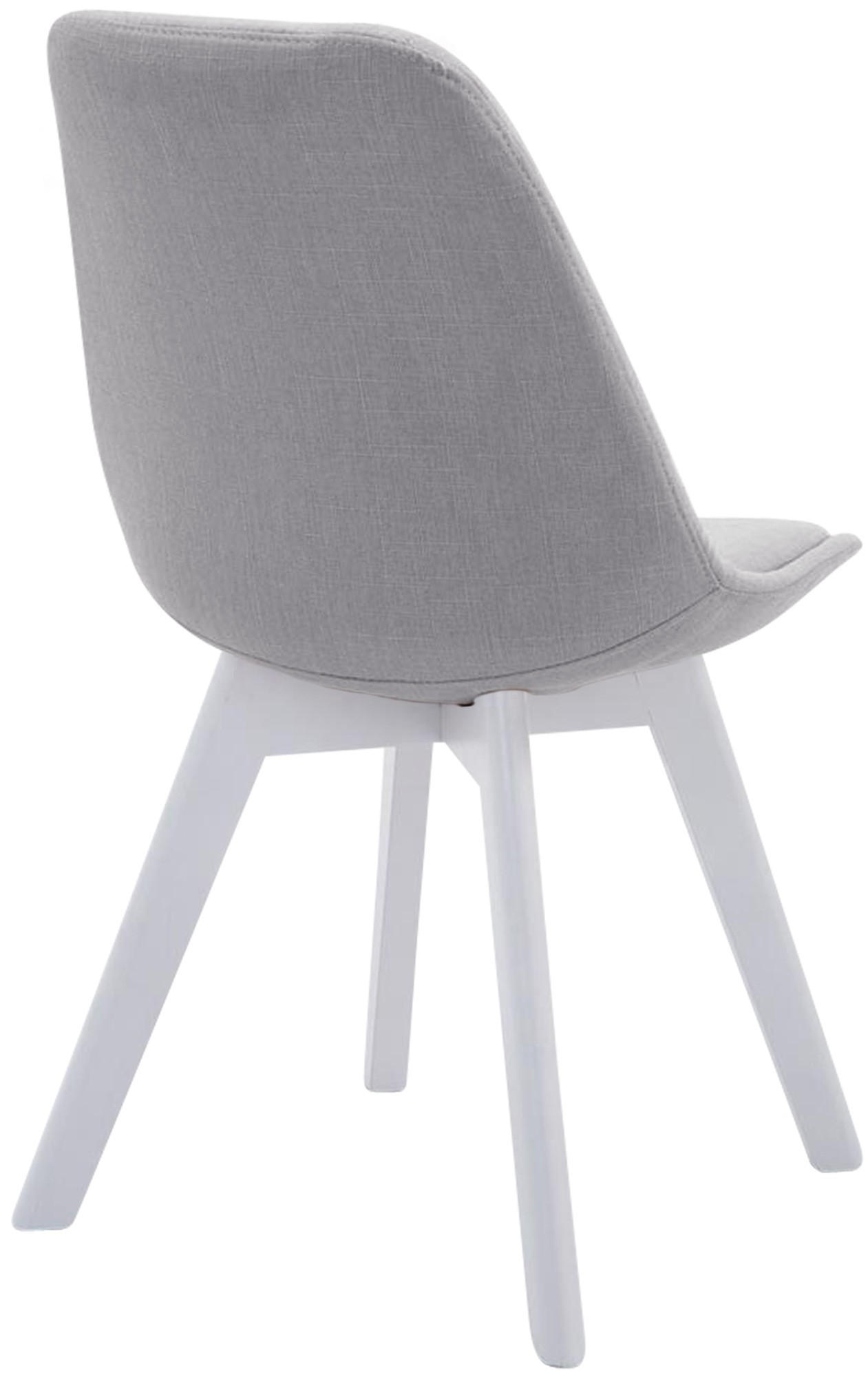 STUHL Stoff Grau - Weiß/Grau, Holz/Textil (48/84/55cm) - CLP