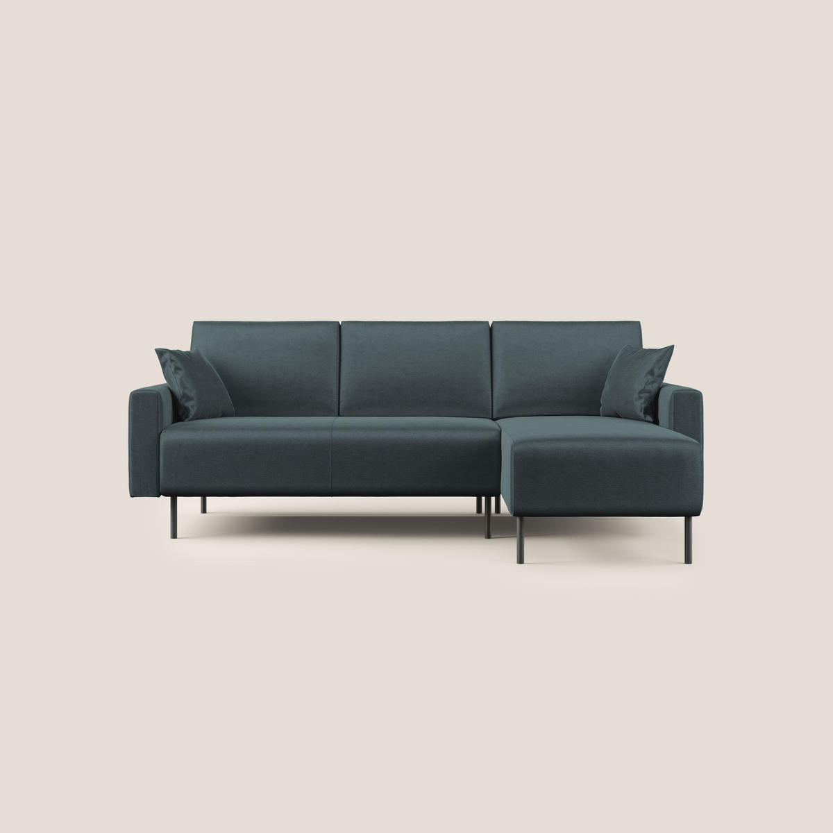 ECKSOFA Arthur - Petrol, Textil (224/91cm) - Divani.store