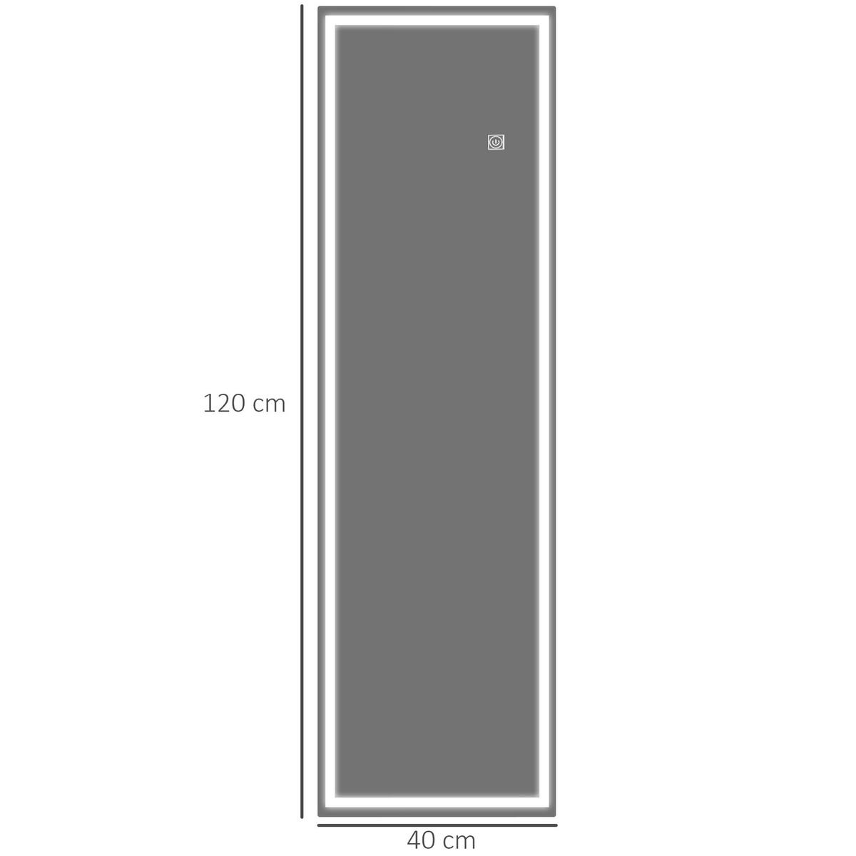 WANDSPIEGEL - Transparent, Glas (40/2.9/120cm) - HOMCOM