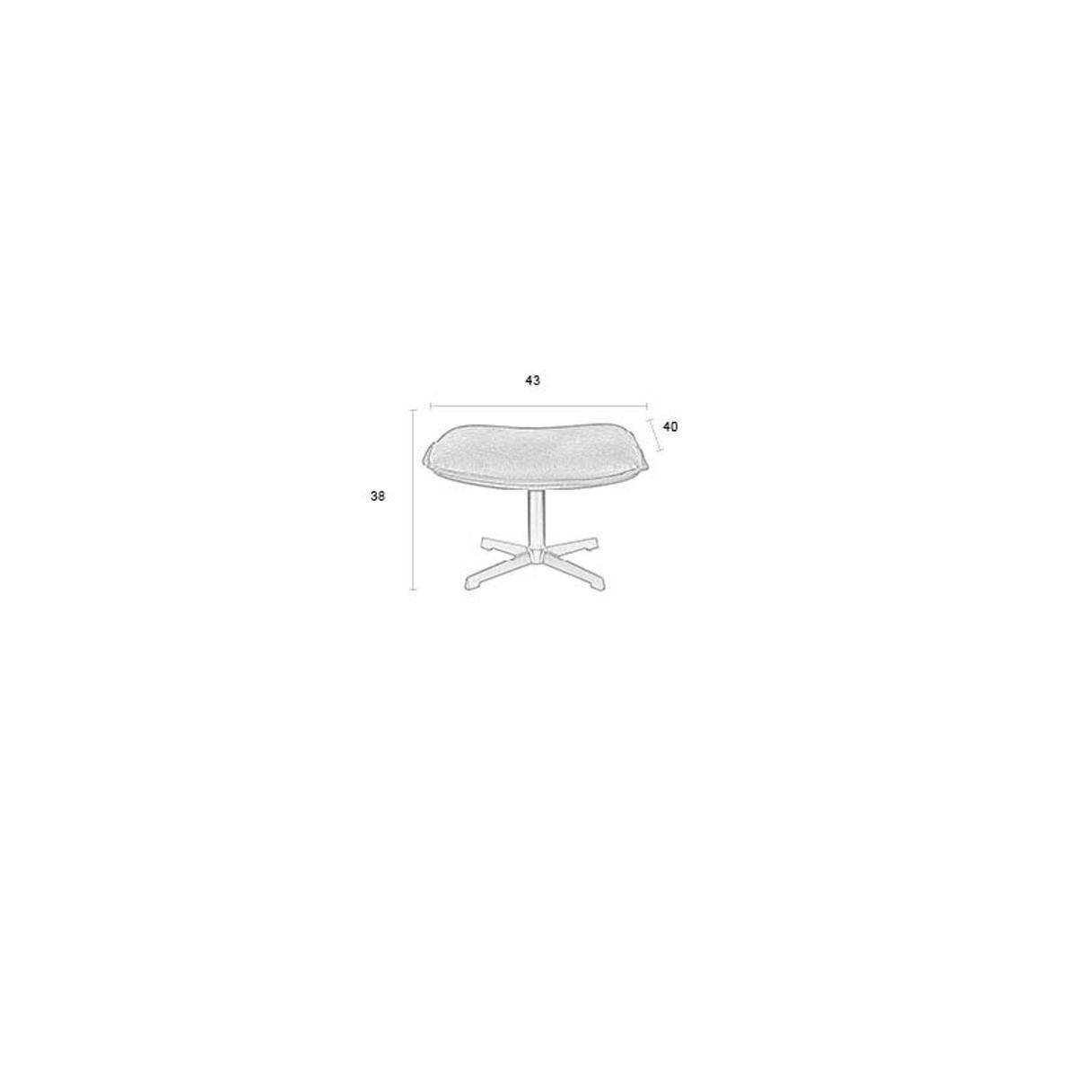 FUSSHOCKER John Fußhocker Cognac - Braun, Kunststoff (60/38/40cm) - Housecraft Living
