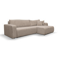 ECKSOFA Luna XL mit Schlaffunktion und Bettkasten Cord-Stoff (Braun) - Braun, Textil (274/142cm) - VENASI MÖBEL