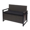 POLY-RATTAN 2ER SITZBANK Grau, Schwarz - Schwarz/Grau, Kunststoff (117/87/57cm) - MCW