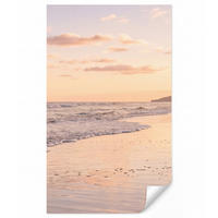 TAPETE - Strand - Brandung - Wolken - 120x200 cm - Hellrosa, Papier (120/200cm) - OnlyWow