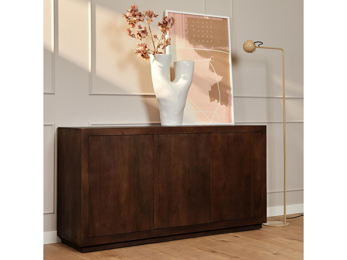 SIDEBOARD Leuven Mangoholz 150 cm / 45 cm Braun - Braun, Holz (150/80/45cm) - Villa Möbel