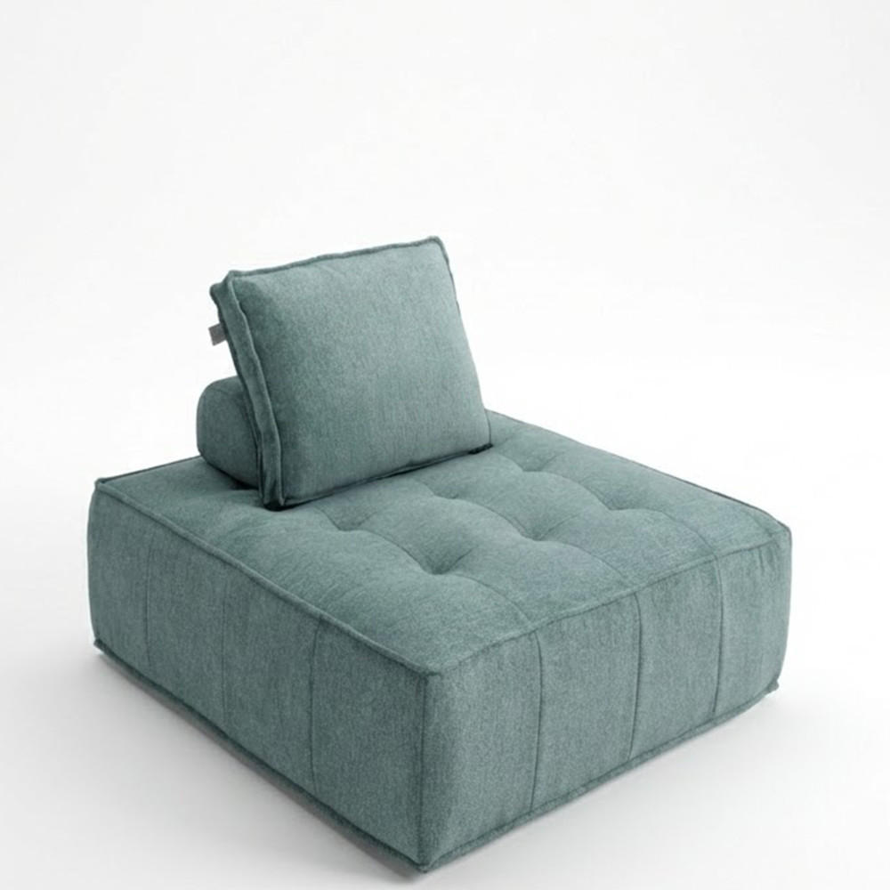 SESSEL Zen Salbei 1-Sitzer - Salbeigrün, Textil (100/75/100cm) - COCO Living