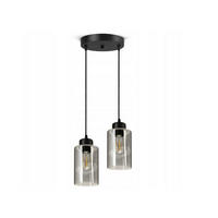 PENDELLEUCHTE TUBE - Transparent/Schwarz, Glas/Metall (20/20/80cm) - kiki design