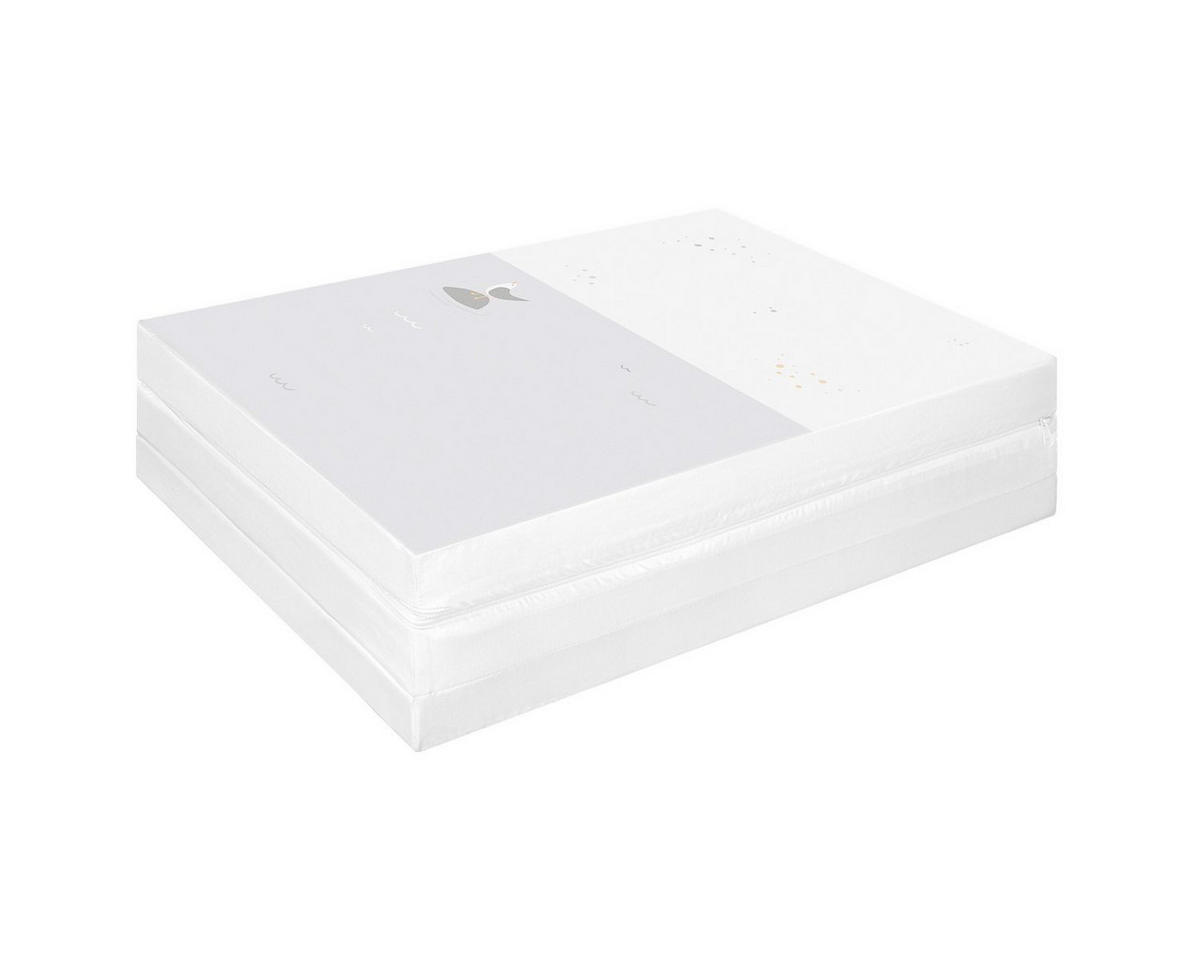 BABYBETT FALTMATRATZE Tiere grau 120 x 60 x 5 cm Baumwolle Reißverschluss - Grau, Textil (60/120cm) - Kikka boo