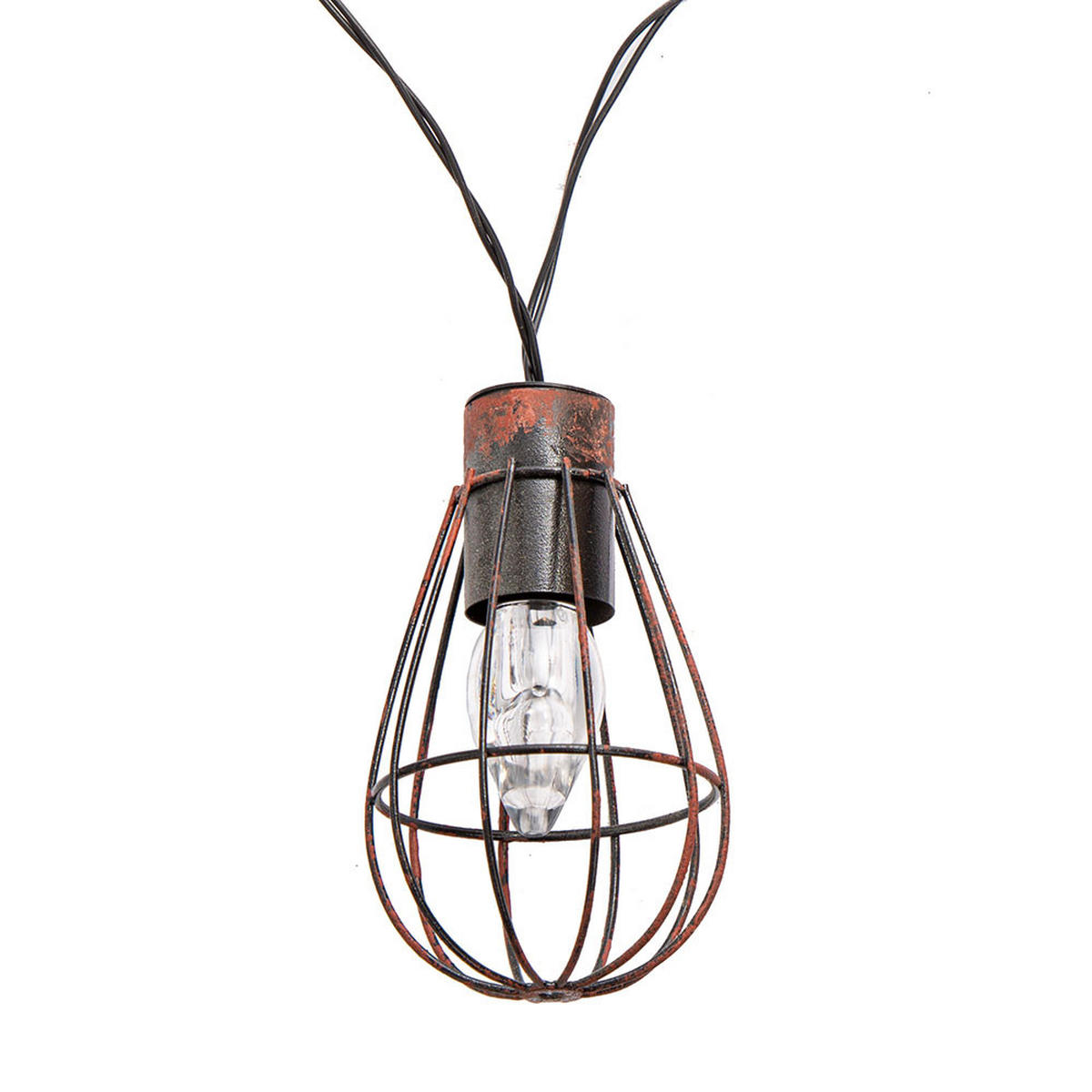LED AUSSENLEUCHTE Solar Lichterkette Braun Rostoptik - Braun, Metall (200/6/6cm) - Nowa