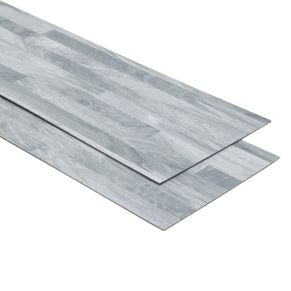 VINYLBODEN 5m²/36-TLG. selbstklebend PVC - Hellgrau, Kunststoff (0.2/91.5/15.2cm) - Livingandhome