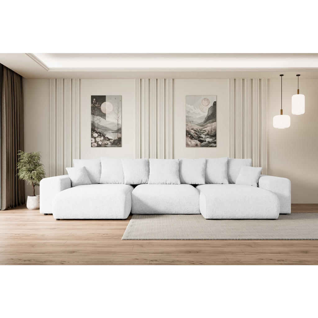 Thumbnail - Altdecor Wohnlandschaft, Weiß, Textil, 6-Sitzer, 352x84x165 cm, Wohnzimmer, Sofas & Couches, Wohnlandschaften, Wohnlands...