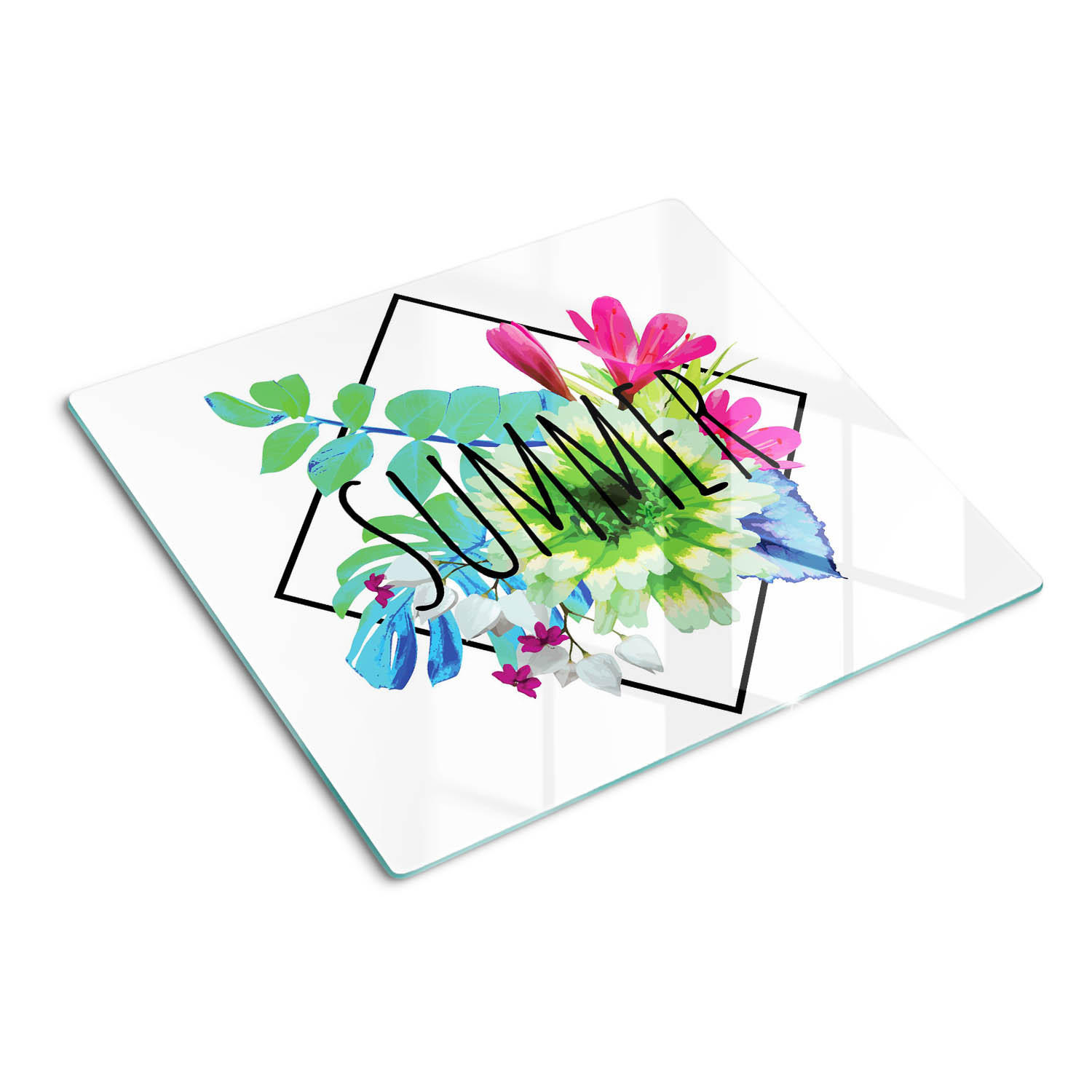 Tulup Glasplatte Mehrfarbig 60x0.4x52 cm