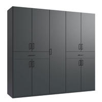 KLEIDERSCHRANK Tibet graphit 225 / 58 / 208cm - Graphitfarben, Holz/Holzwerkstoff (225/208/58cm) - Wimex