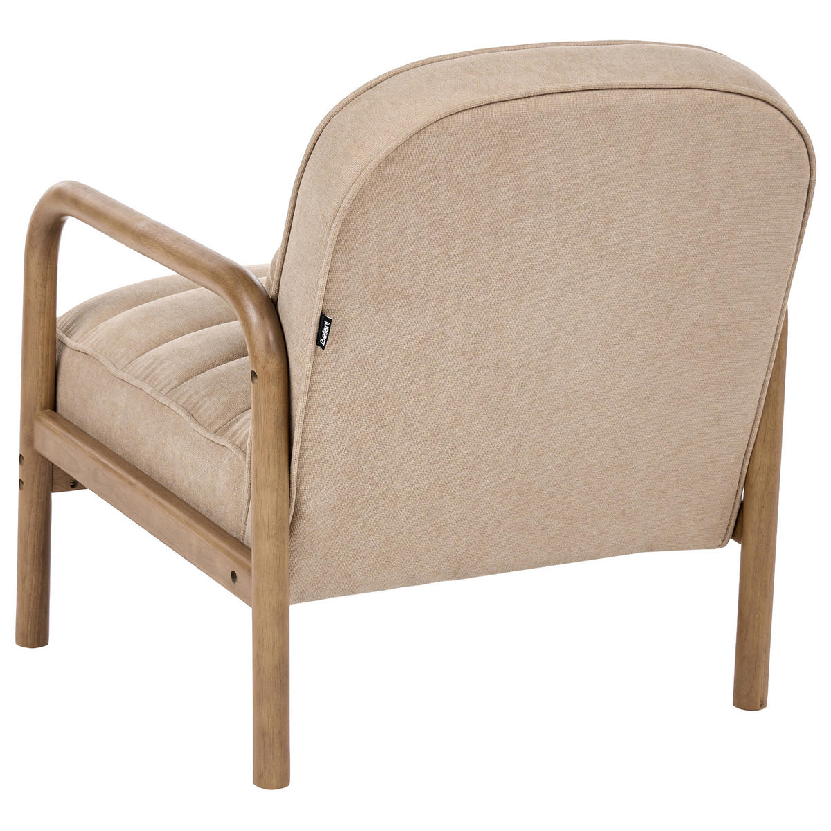 SESSEL Stoff Beige Agger - Beige/Braun, Textil (67/78/81cm) - Beliani