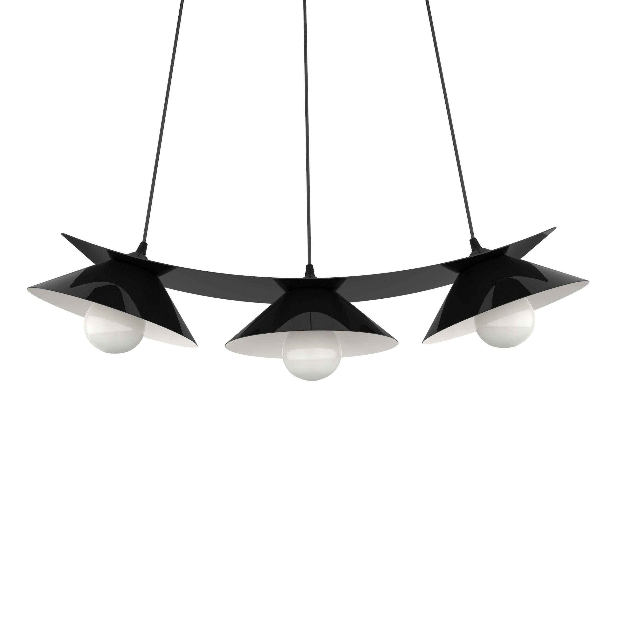 Lumicom Hängeleuchte Schwarz 25x16x70 cm