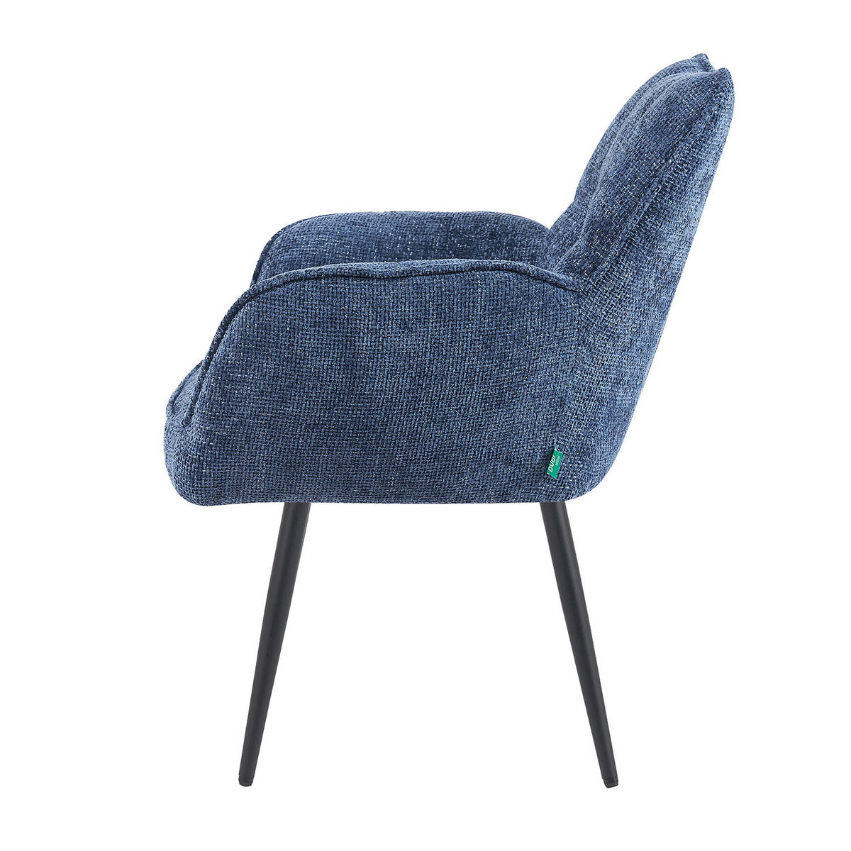ESSZIMMERSTUHL Mika-Miro - Blau/Schwarz, Textil/Metall (59/84/66cm) - DUBI Möbel