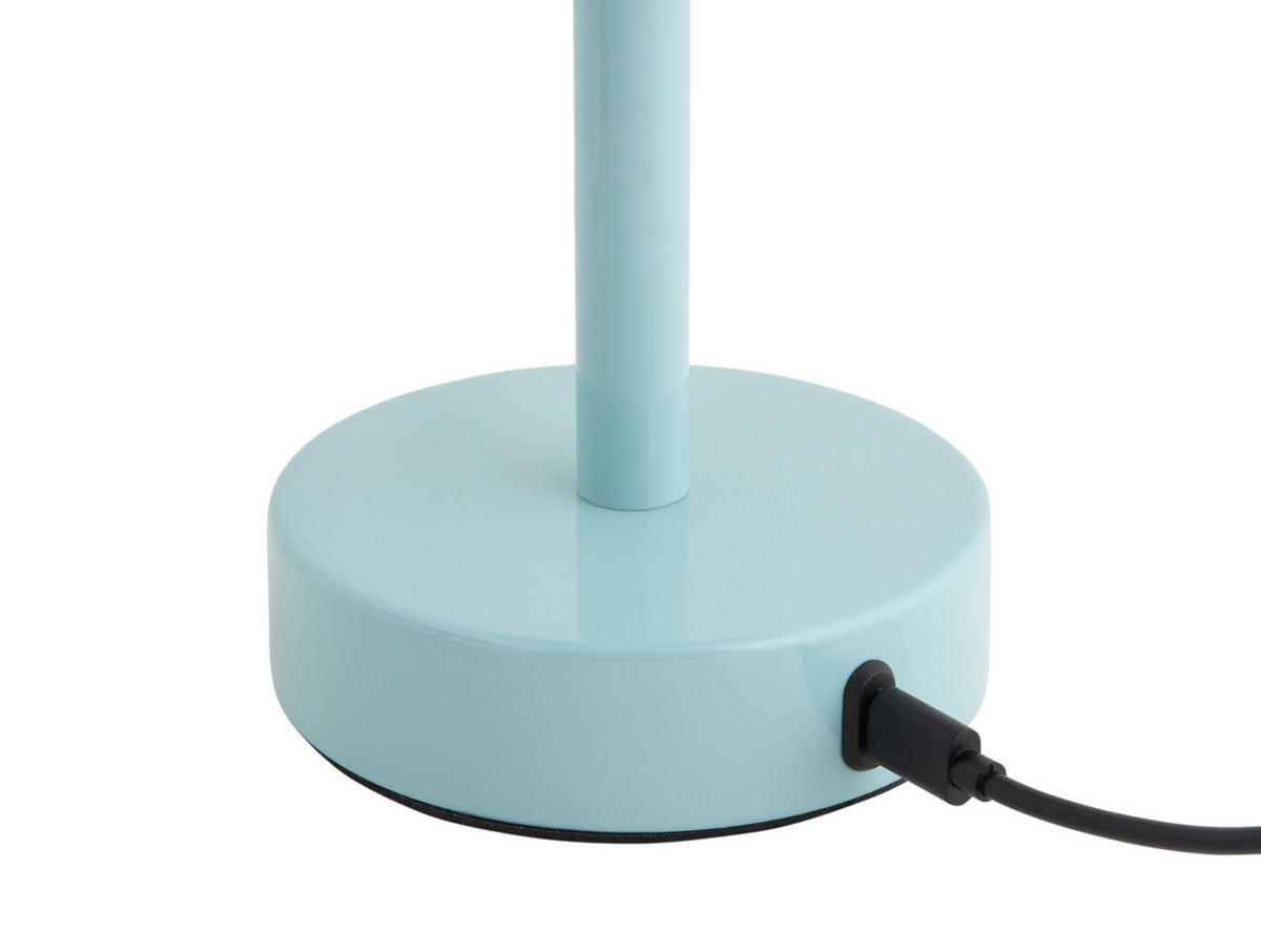 TISCHLAMPE James LED 12.5/12.5/24.5 cm - Blau, Metall (12.5/12.5/24.5cm) - Leitmotiv
