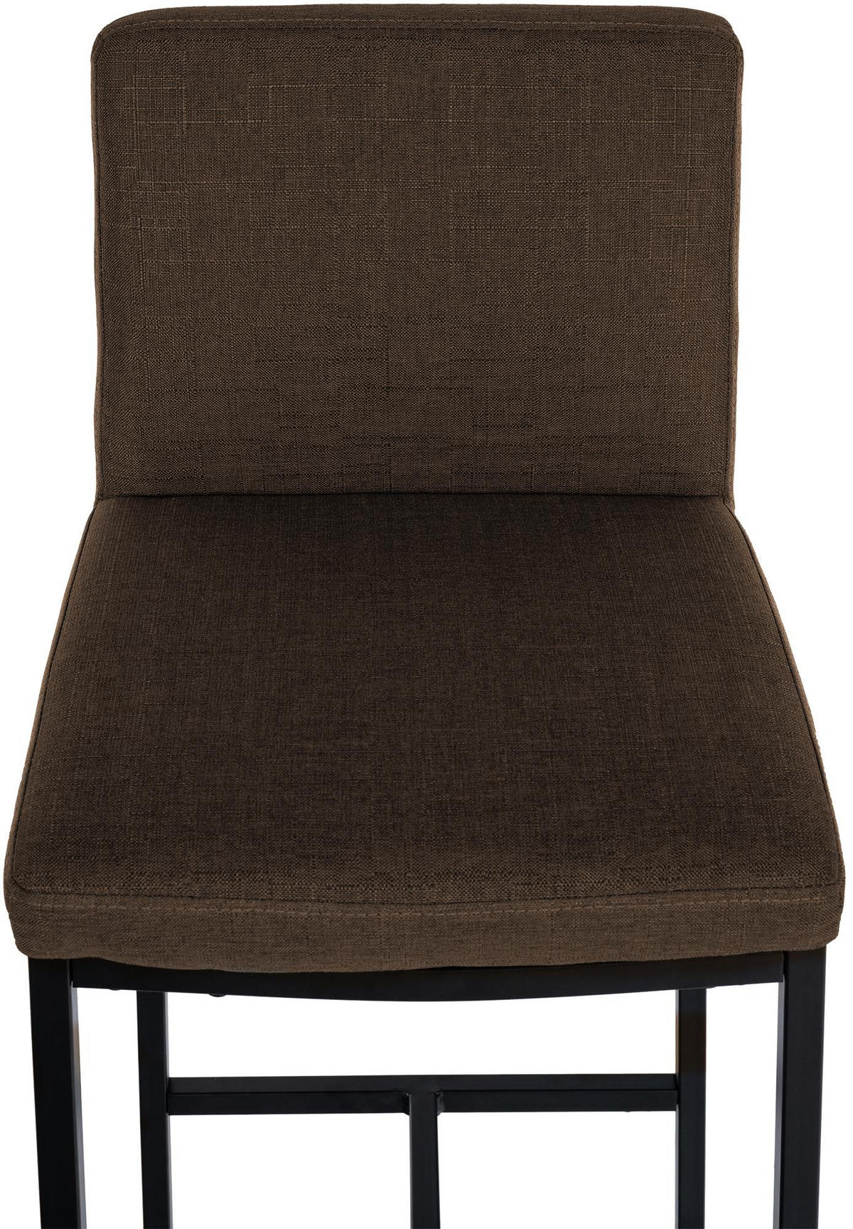 BARHOCKER Stoff Braun - Schwarz/Braun, Textil/Metall (43/110/49cm) - CLP