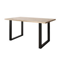 TISCH Schwarz SOFTI U Ausziehbar Sonoma Eiche 140x90/200 cm - Schwarz/Sonoma Eiche, Holzwerkstoff (200/90/75.6cm) - Sepro Meble
