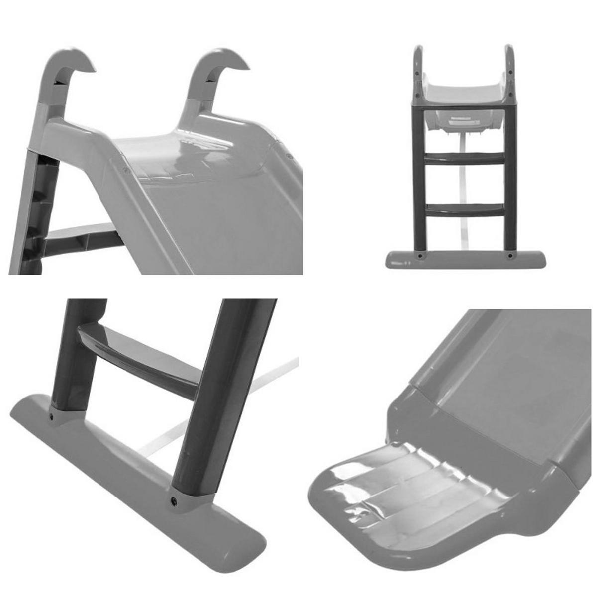 RUTSCHE 141 cm grau Länge 141 cm, Breite 63 cm, Höhe 78,5 cm outdoor indoor - Grau, Kunststoff (63/78/141cm) - Chipolino