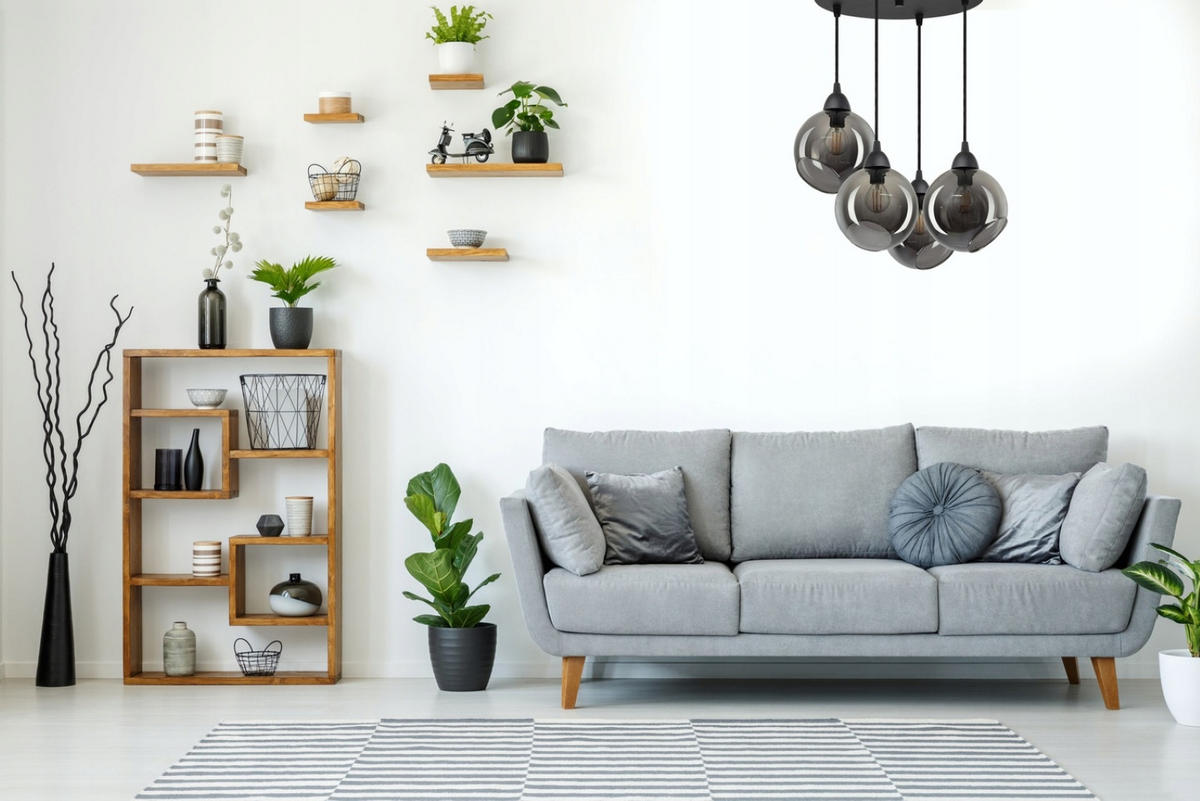 PENDELLEUCHTE Kogel - Transparent/Anthrazit, Glas/Metall (35/35/80cm) - kiki design