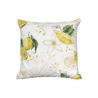 KISSENHÜLLE Italy Collection Zitronen 40/40 cm - Ecru/Gelb, Textil (40/40cm) - beties Heimtextil