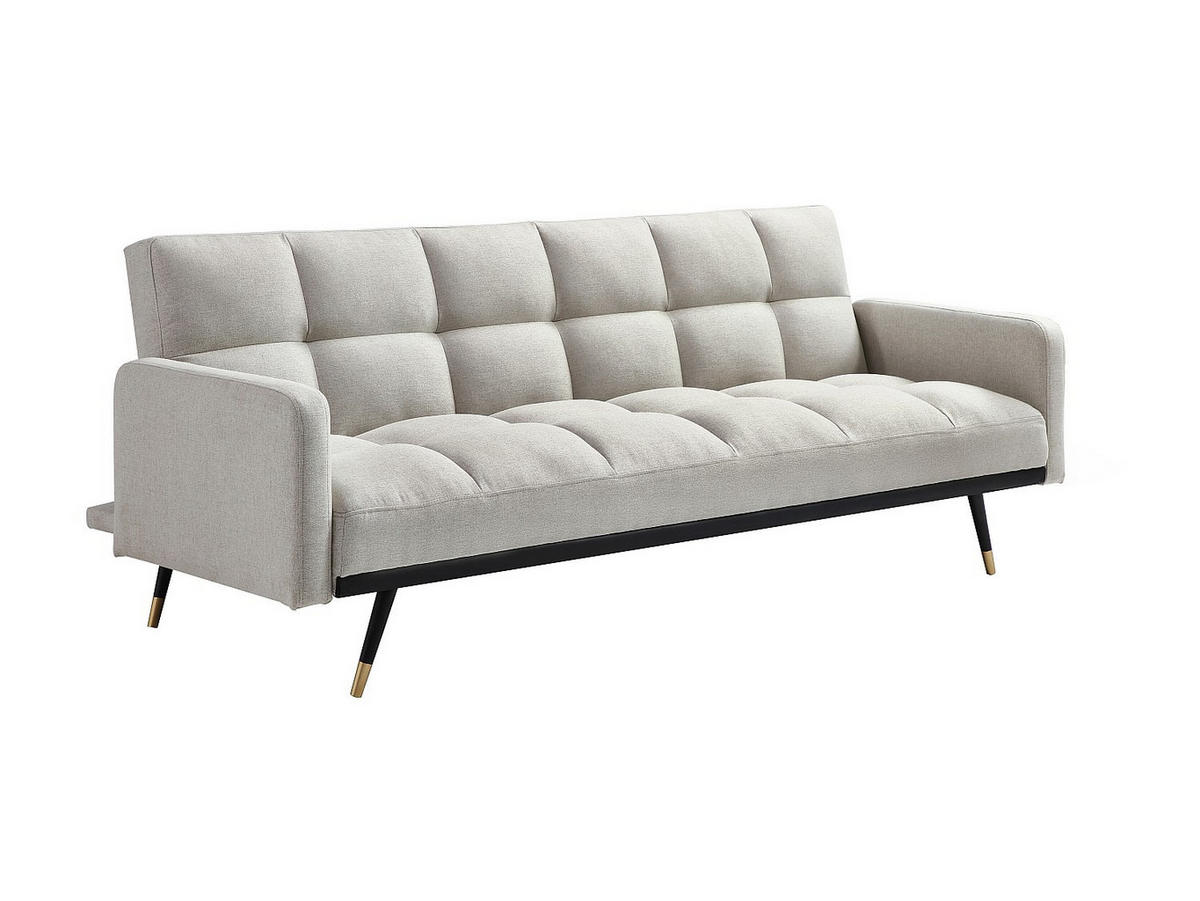 SOFA 3-Sitzer mit Schlaffunktion - Stoff - Beige - ROREMA - Beige, Textil (193/75/82cm) - Vente-Unique