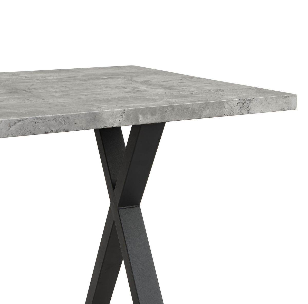 JÍDELNÍ stůl 140/80/76 cm s křížovou konstrukcí a industriálním vzhledem, Šedá/černá - šedá, kompozitní dřevo (140/80/76cm) - Redom