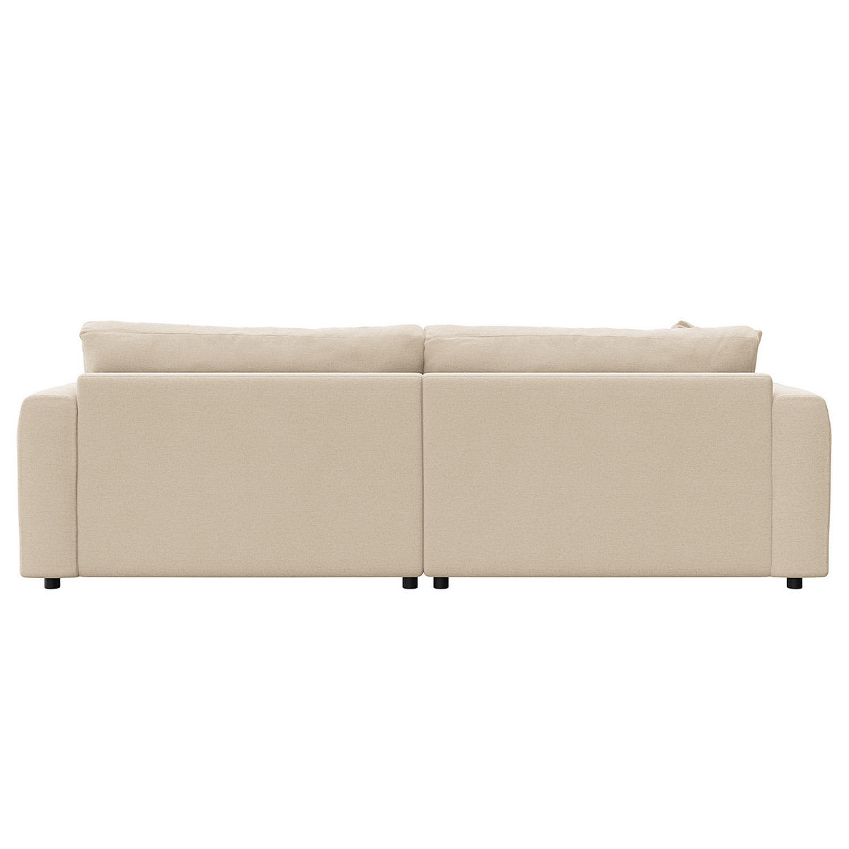 ECKSOFA mit Longchair - Beige/Schwarz, Kunststoff/Textil (238/183cm) - home24