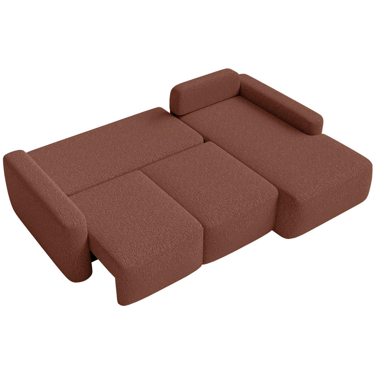 ECKSOFA Carnos Mini Kupfer Chenille - Schwarz/Kupferfarben, Kunststoff/Textil (164/238cm) - Selsey