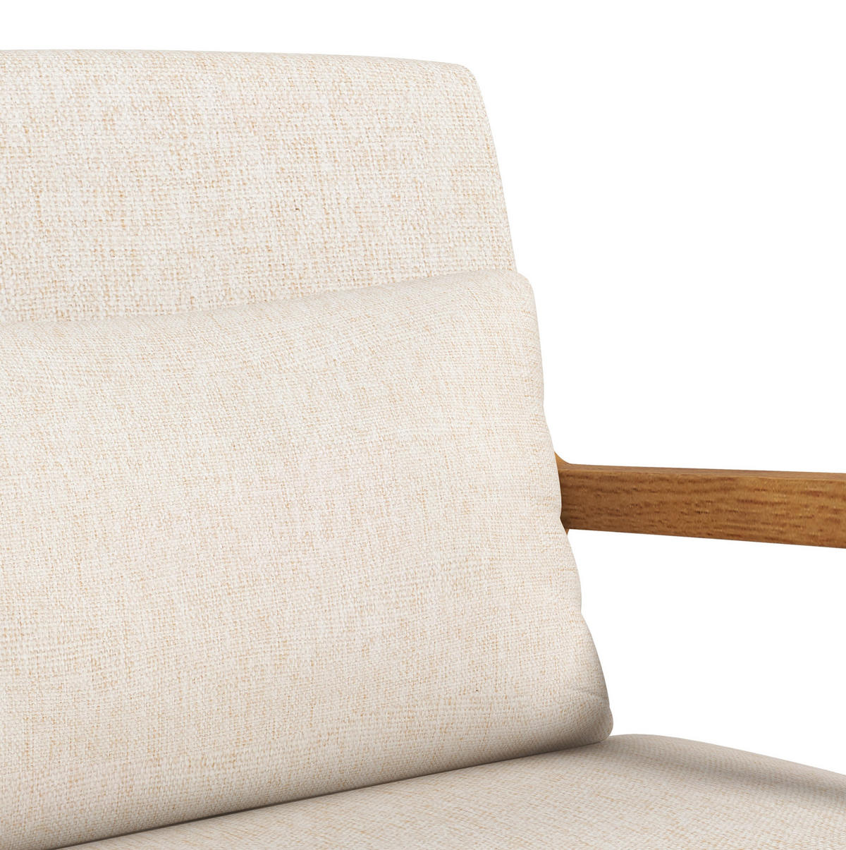 SCHAUKELSESSEL 64,5/92/81,5 cm, Holzgestell, gepolstert, cremeweiß - Creme, Holz (92/81.5/64.5cm) - Redom