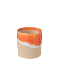 VASE ZYLINDER Orange - Orange, Keramik (21cm) - J-Line