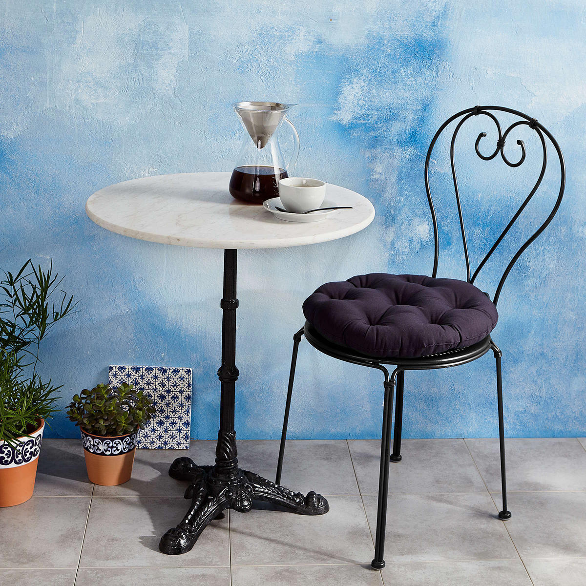 GARTENSTUHL Century - Schwarz, Metall (43/88/50cm) - BUTLERS