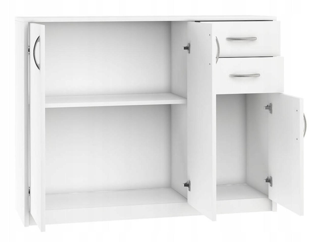 KOMMODE 3D2S Weiß 110/35/85 cm - Weiß, Holzwerkstoff (110/85/35cm) - Matkam Möbel