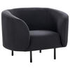 SESSEL Schwarz Loen - Schwarz, Textil (105/79/70cm) - Beliani