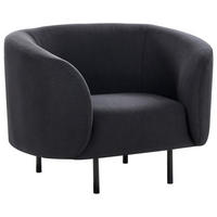 SESSEL Schwarz Loen - Schwarz, Textil (105/79/70cm) - Beliani