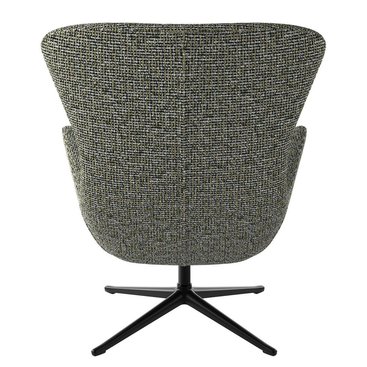 SESSEL mit Kreuzfuß - Silberfarben/Schwarz, Textil/Metall (84/99/96cm) - home24