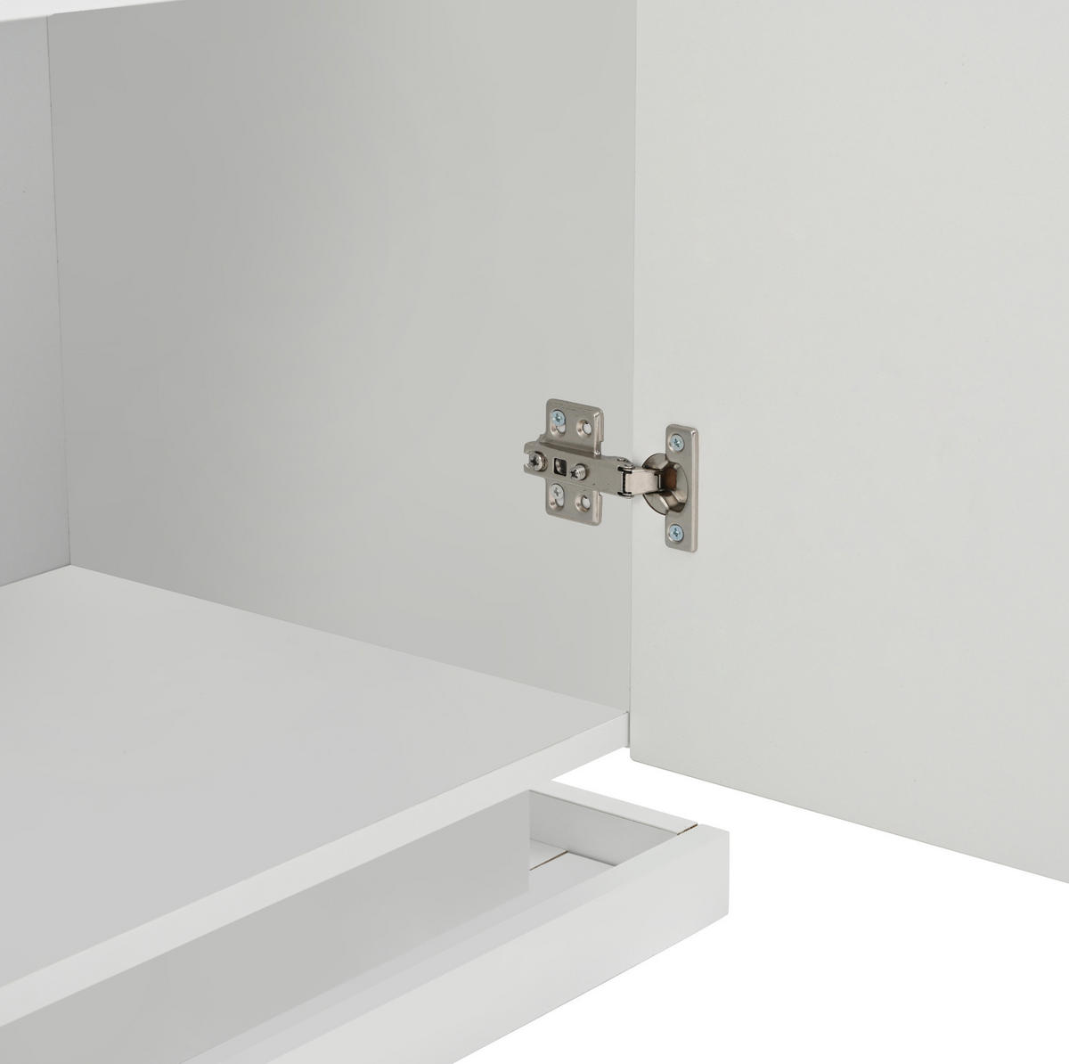 SIDEBOARD 140/40/84 cm Weiß aus Spanplatte mit LED-Lichtleiste - Weiß, Holzwerkstoff (40/84/140cm) - OKMYHOME