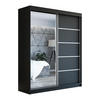 SCHWEBETÜRENSCHRANK 180 CM PIK Farbe: Schwarz - Schwarz, Holzwerkstoff (180/215/59.5cm) - A&J MöbelLand