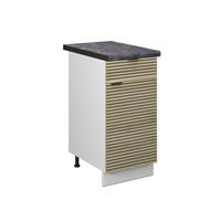 KÜCHENUNTERSCHRANK Fame-Line Eiche Paneel 40 cm , AP Anthrazit - Hellbraun/Eichefarben, Holzwerkstoff (40/82/60cm) - Vicco