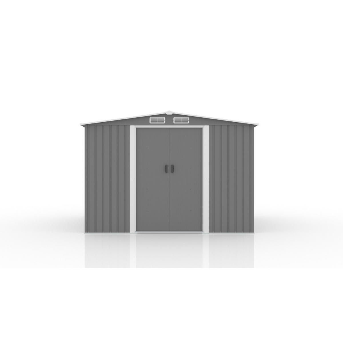 GARTENHAUS Jura aus grauem Stahl 6 66 m² - Grau, Metall (258/202/258cm) - Concept Usine