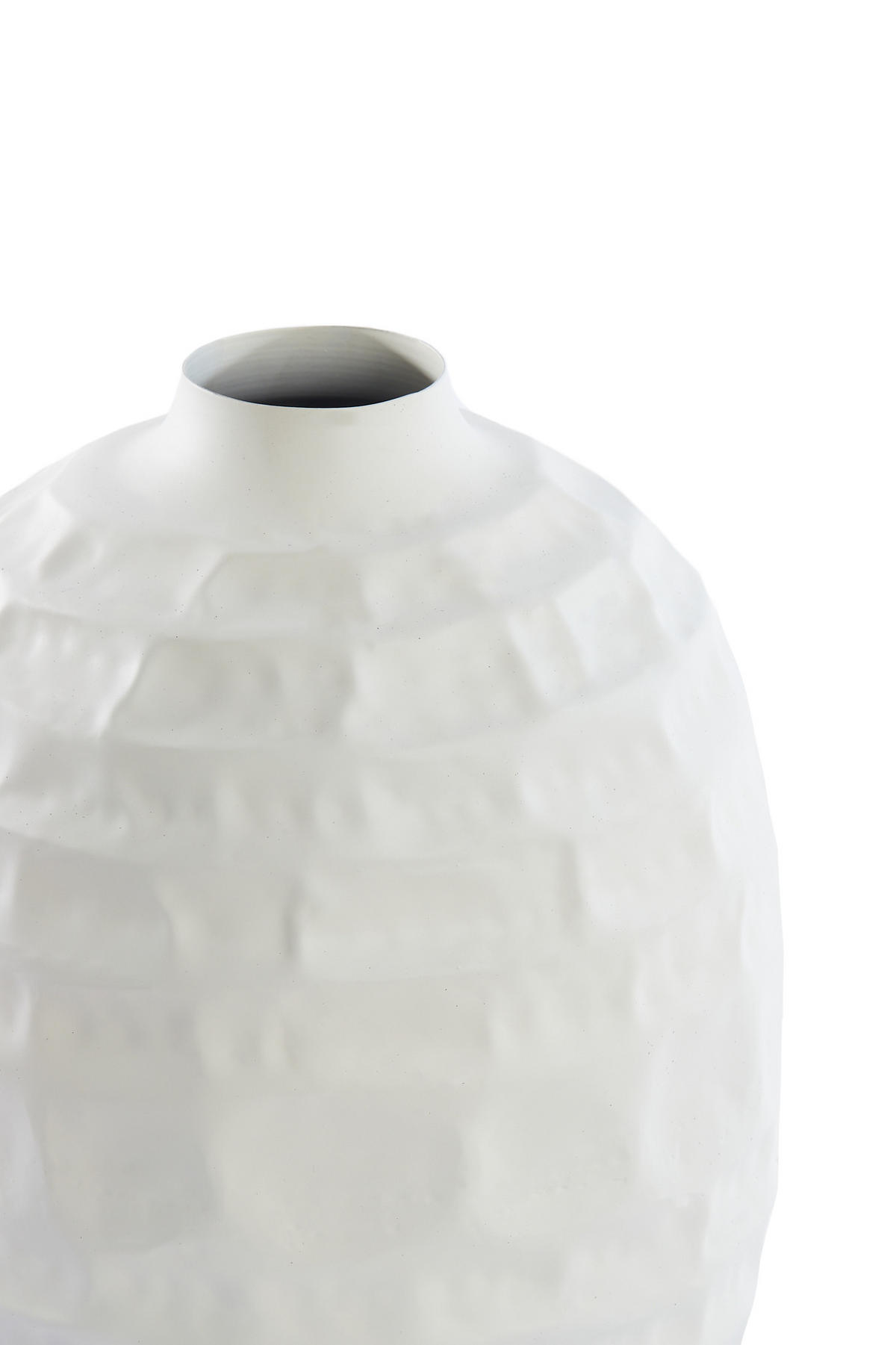 VASE Tariva Weiß Ø25/35 cm - Weiß, Metall (35cm) - Light & Living