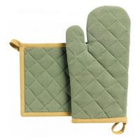 SET AUS RECYCELTEM TOPFHANDSCHUH/TOPFLAPPEN Grace matchagrün 15 x 32 cm - Salbeigrün, Textil (15/32cm) - Winkler