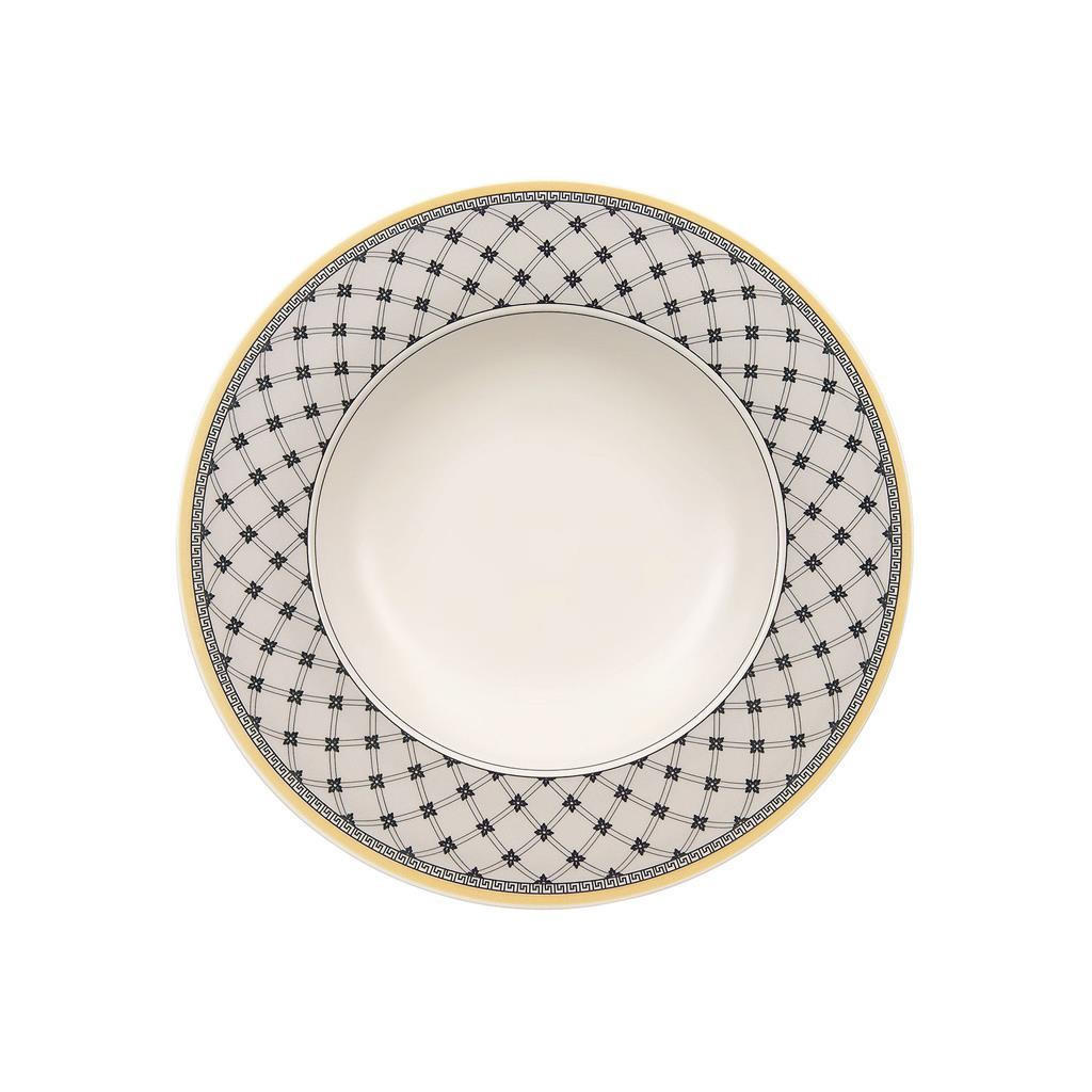 SUPPENTELLER Audun Promenade weiß-grau-gelb ø 24,2 cm - Gelb/Weiß, Keramik (24.2cm) - Villeroy & Boch