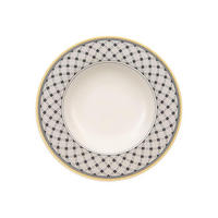 SUPPENTELLER Audun Promenade weiß-grau-gelb ø 24,2 cm - Gelb/Weiß, Keramik (24.2cm) - Villeroy & Boch