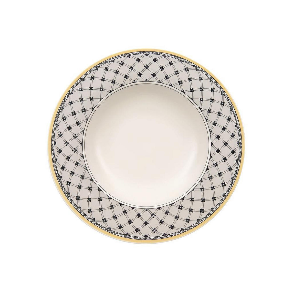 SUPPENTELLER Audun Promenade weiß-grau-gelb ø 24,2 cm 6er Set - Gelb/Weiß, Keramik (24.2cm) - Villeroy & Boch