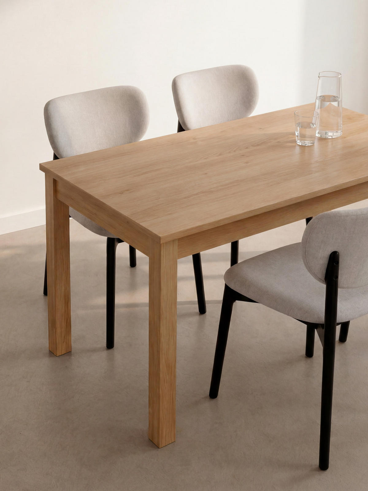 ESSTISCH Hegas Natur 90 x 120 - Braun, Holzwerkstoff (120/90/74cm) - Kenay Home