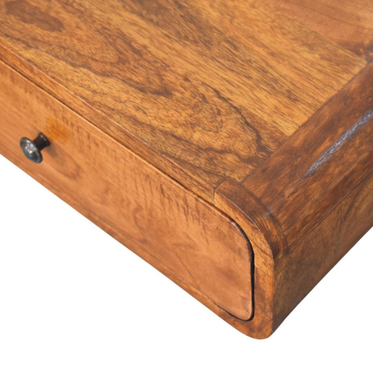 NACHTTISCH Avora Wandmontiert mit 1 Schublade, Braun - Messingfarben/Braun, Holz/Metall (45/15/32cm) - Artisan Furniture