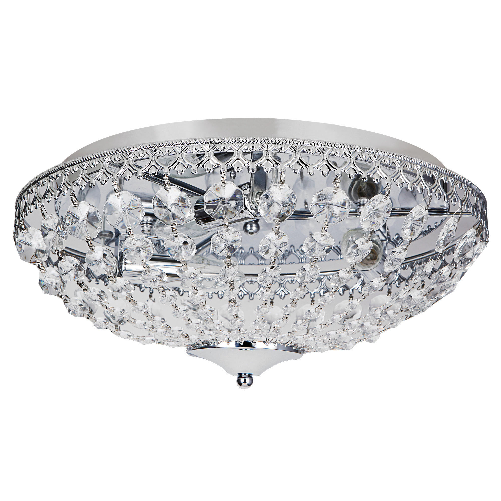 DECKENLEUCHTE - Silberfarben, Metall (40/40/16cm) - lux.pro